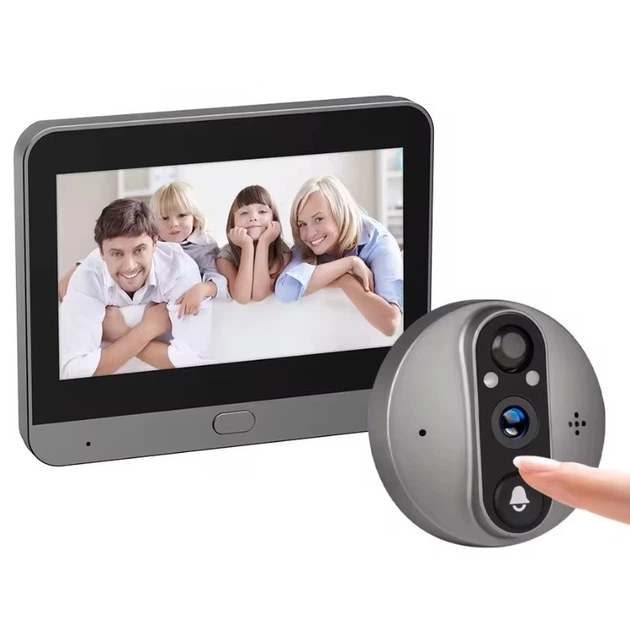 Видеодомофон беспроводной Tuya Smart Doorbell ED-300PA 4.3" (Tuya APP) Wi-Fi Grey (3_06306) - изображение 2