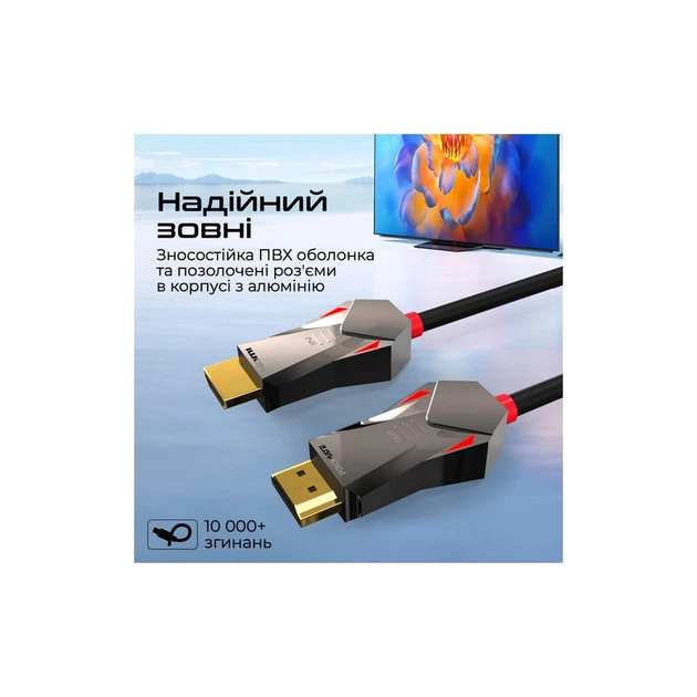 Кабель HDMI Promate ProLink4K60-15M, 15 м, HDMI 2.0, 4K@60 Гц, чёрный (prolink4k60-15m) (817546177) - изображение 2