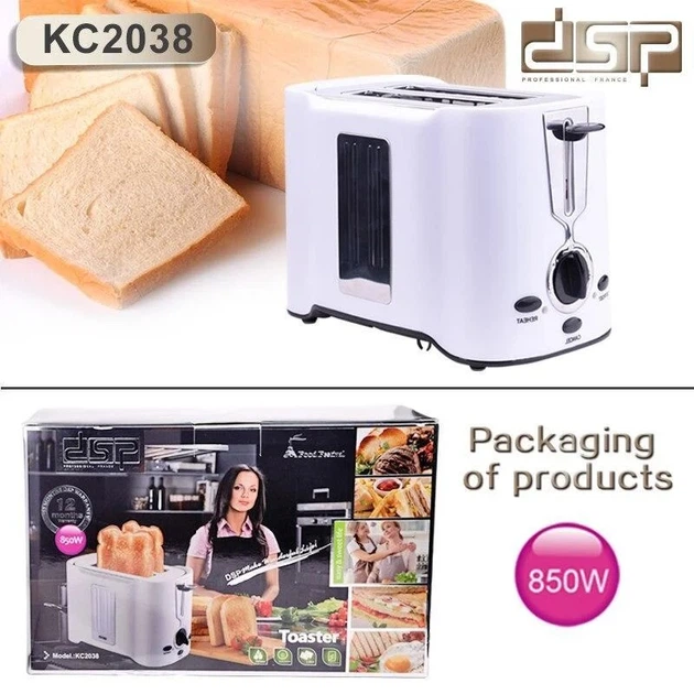 Тостер на кухню на два тости 850 Вт DSP KC-2038 - зображення 6