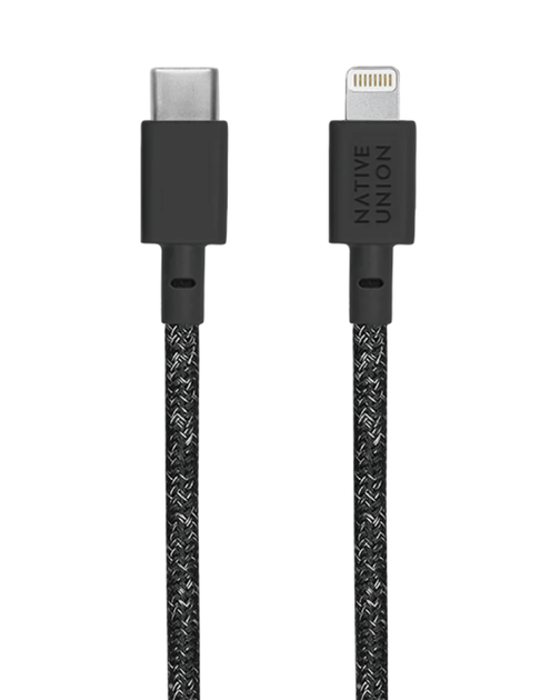 Кабель Native Union Night Cable USB-C to Lightning Cosmos Black (3 m) - Фото 11 Кабель Native Union Night Cable USB-C to Lightning Cosmos Black (3 m) - зображення 11
