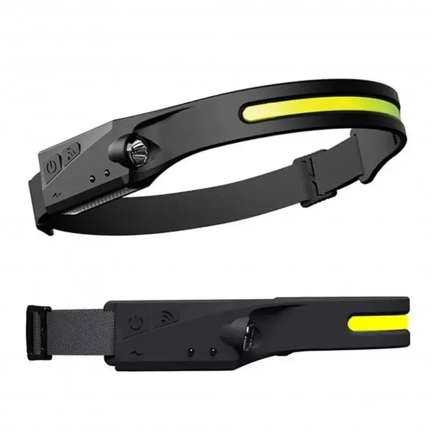 Фонарь налобный аккумуляторный BL-G28 XPE+COB Sensor с датчиком движения Черный - изображение 11