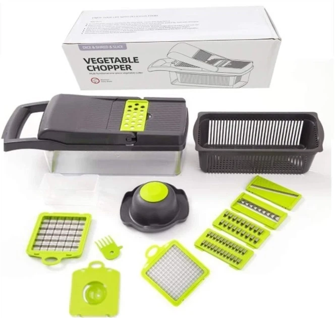 Многофункциональная овощерезка Veggie Slicer 14в1 Ручной комбайн для нарезки и шинковки овощей - изображение 9