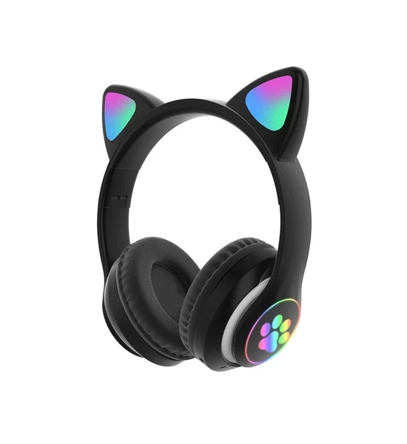 Беспроводные Bluetooth наушники с кошачьими ушками и цветной подсветкой Cat VZV-23M - изображение 5