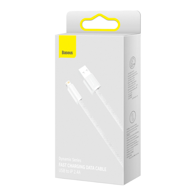 Кабель Baseus Dynamic Series Fast Charging Data Cable USB to Lightning 2.4A 1m White (CALD000402) - зображення 5