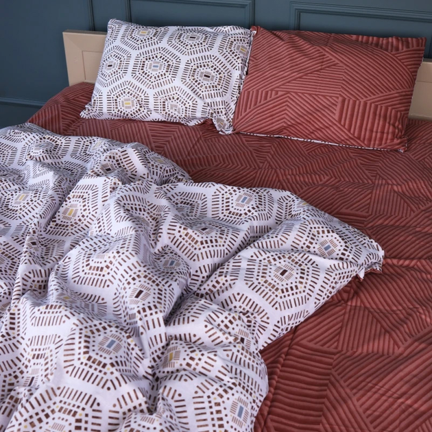 Комплект постільної білизни MirSon полуторний 143x210 см 17-0739 Amber Geometrics бязь від Rozetka на платформі USKIDKA Акція на Комплект постільної білизни MirSon полуторний 143x210 см 17-0739 Amber Geometrics бязь від Rozetka