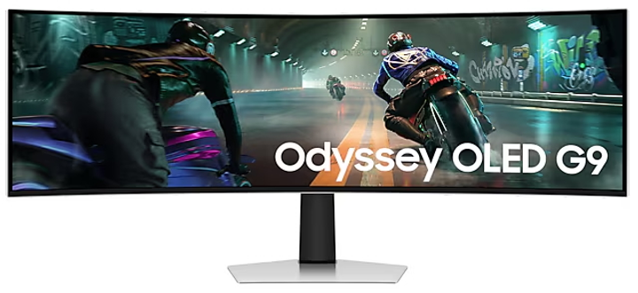 Монитор 49" Samsung Odyssey OLED G9 G910 (LS49DG910SIXCI) QD-OLED Super UltraWide / 144Hz / 0.3 ms / Quantum Dot Color / 10-Bit / 99.5% PCI-P3 / DisplayHDR True Black 400 / FreeSync Premium Pro / G-Sync Compatible / HAS / Speakers 5W - изображение 2
