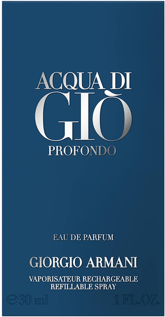 Парфумована вода для чоловіків Giorgio Armani Acqua di Gio Profondo 30 мл (3614273953863) - зображення 3