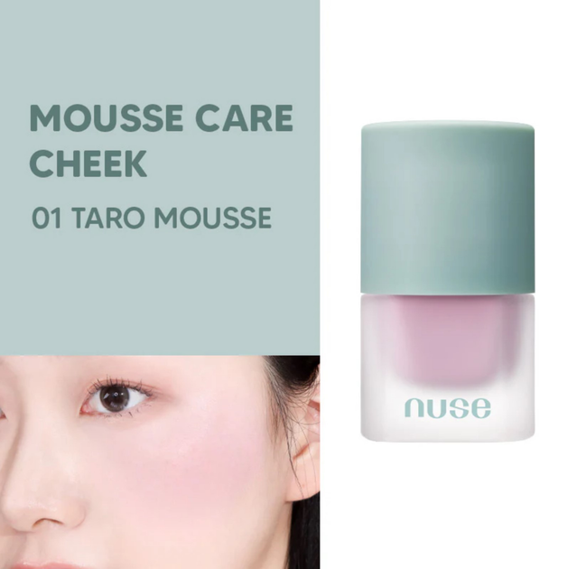Róż do policzków Nuse Mousse Care Cheek 01 Taro Mousse 16 ml (8809625248789) - obraz 6