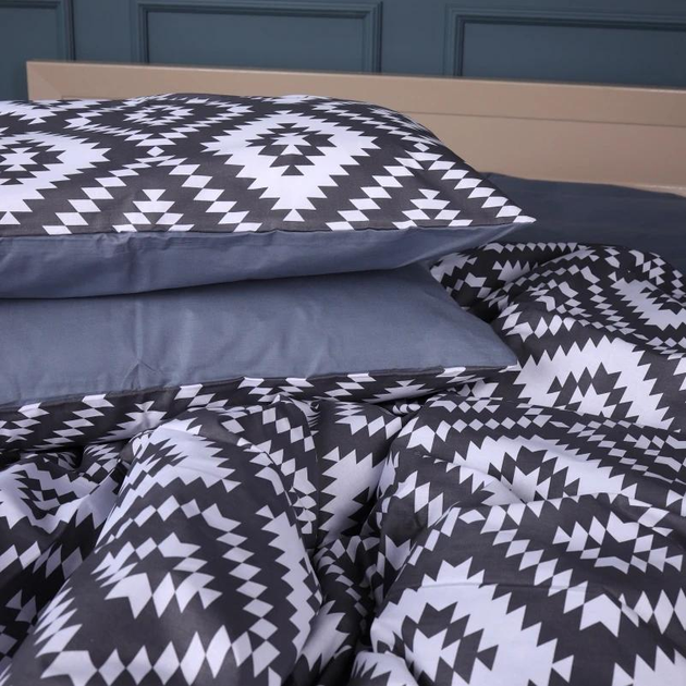 Комплект постільної білизни MirSon Сімейний 143x210 см x 2 шт 17-0730 Silver Geo Zebra Бязь (2200010823158) - зображення 2