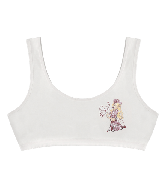 Подростковый топ с надписью Babe Girl на широких бретельках - Donella - 6071PB15 - 158-164 см - Молочный - Фото 1 Подростковый топ с надписью Babe Girl на широких бретельках - Donella - 6071PB15 - 158-164 см - Молочный - изображение 1