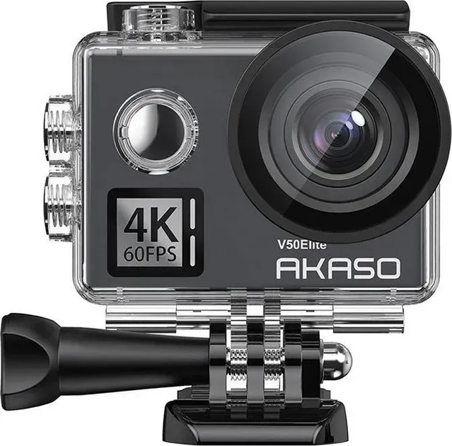 Экшн-камера AKASO V50 Elite / 20Мп / 4K / 60fps / Wi-Fi / Влагозащищенная / Черная Б/В - изображение 2