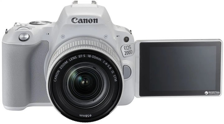 Фотоапарат Canon EOS 200D Kit 18-55 IS STM White (2253C007) - Фото 4 Фотоапарат Canon EOS 200D Kit 18-55 IS STM White (2253C007) - зображення 4