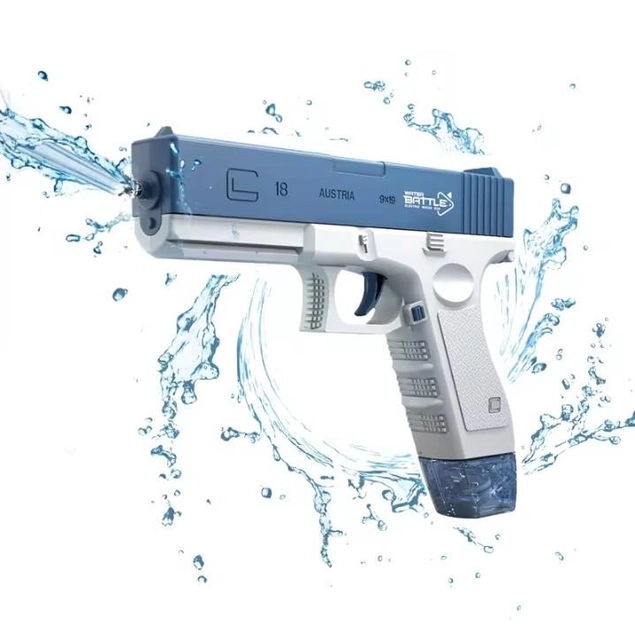 Водяний пістолет електричний акумуляторний Water Gun Glock Синій - зображення 4