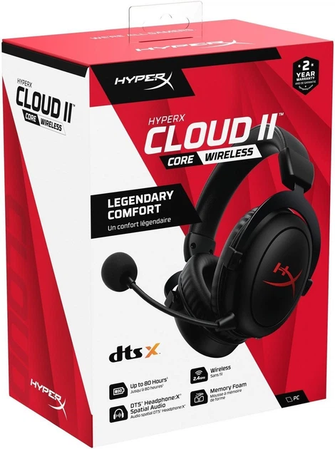 Наушники игровые беспроводные HyperX Cloud II Core Wireless (6Y2G8AA) черные - изображение 8