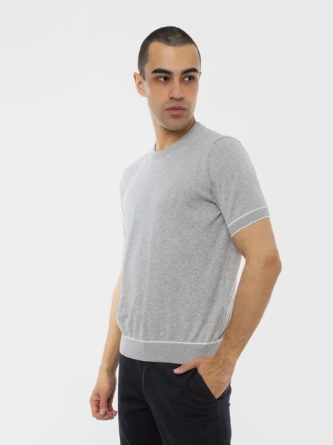 Футболка хлопковая длинная мужская Arber Crew-Neck Ss N-Avt-120 M09.61.12.521 2XL Серая (ARB2800000508999) - Фото 5 Футболка хлопковая длинная мужская Arber Crew-Neck Ss N-Avt-120 M09.61.12.521 2XL Серая (ARB2800000508999) - изображение 5