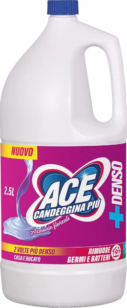 Відбілювач з ароматом квіткова гармонія Ace Candeggina Più Armonie Floreali, 2,5 л - Фото 2 Відбілювач з ароматом квіткова гармонія Ace Candeggina Più Armonie Floreali, 2,5 л - зображення 2