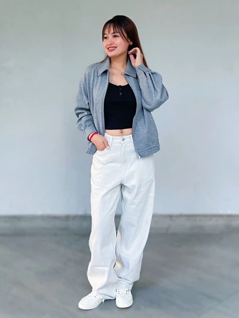 Бомбер женский UNIQLO 217993356 2XL Серый (1159829925) - изображение 2