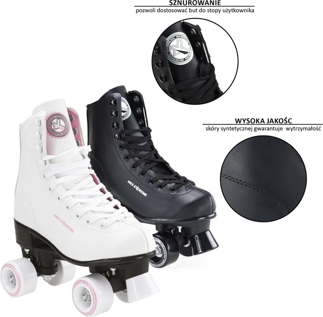 Wrotki Nils Extreme NQ8400S rozm. 40 Białe (5907695523782) - obraz 12