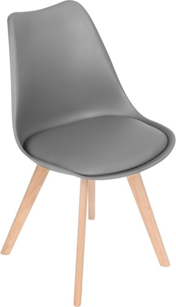 Zestaw krzeseł do kuchni i salonu ModernHome by Multistore 4 szt Ciemnoszare (5905817003259) - obraz 4