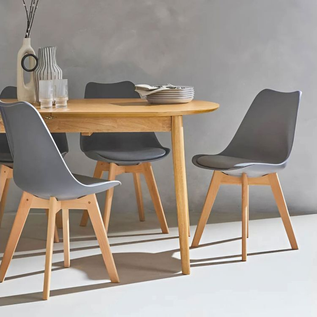Zestaw krzeseł do kuchni i salonu ModernHome by Multistore 4 szt Ciemnoszare (5905817003259) - obraz 11