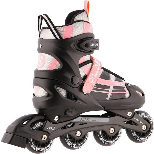 Łyżworolki Nils Extreme NH18366A 2w1 z wymienną płozą hokejową 35-38 M Różowo-Białe (5907695525090) - obraz 3