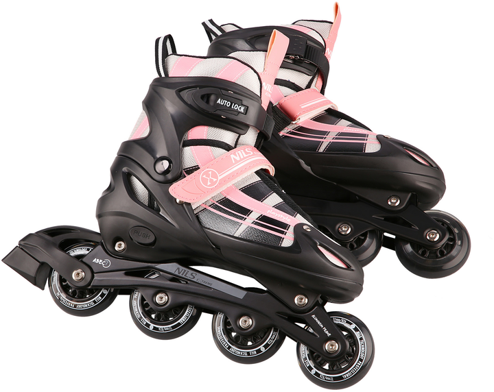 Łyżworolki Nils Extreme NH18366A 2w1 z wymienną płozą hokejową 35-38 M Różowo-Białe (5907695525090) - obraz 4