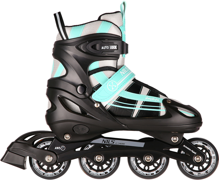 Łyżworolki Nils Extreme NH18366A 2w1 z wymienną płozą hokejową 31-34 S Niebiesko-Zielone (5907695525168) - obraz 7