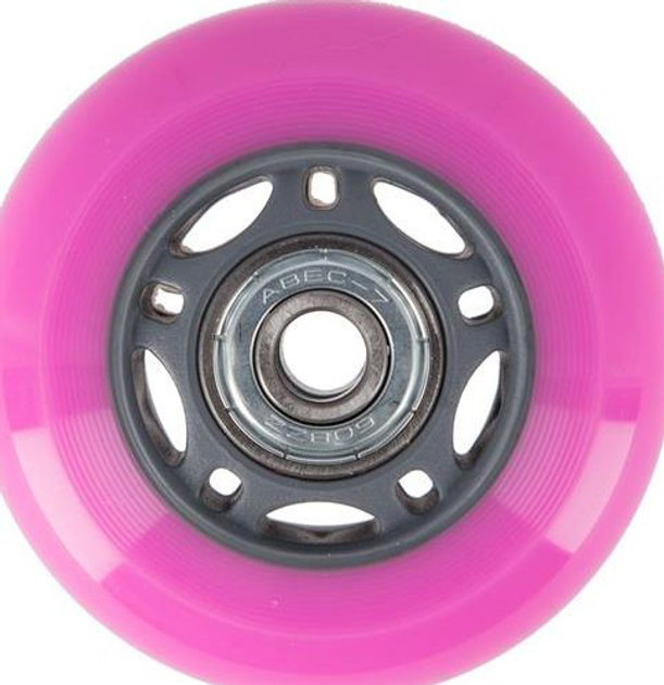 Zestaw Nils Extreme Kółka PU 64x24 82A Różowe 4 szt + Łożyska ABEC-7 8 szt (5907695535877) - obraz 3