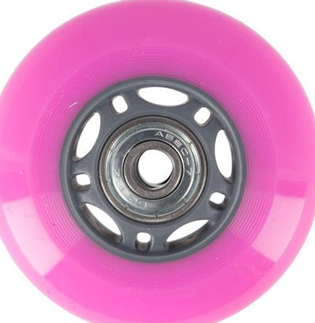 Набір Nils Extreme Колеса PU 70x24 82A Рожеві 4 шт + Підшипники ABEC-7 8 шт (5907695535884) - зображення 3