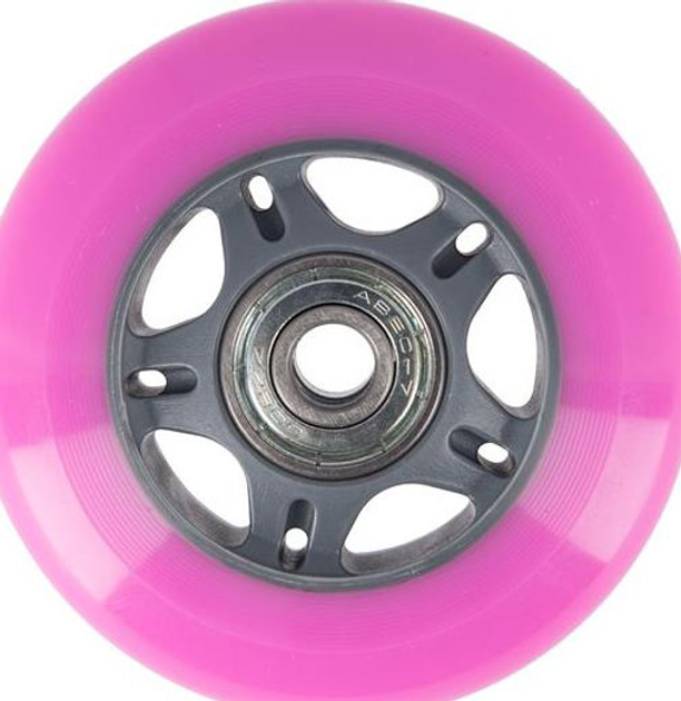 Zestaw Nils Extreme Kółka PU 72x24 82A Różowe 4 szt + Łożyska ABEC-7 8 szt (5907695535891) - obraz 3