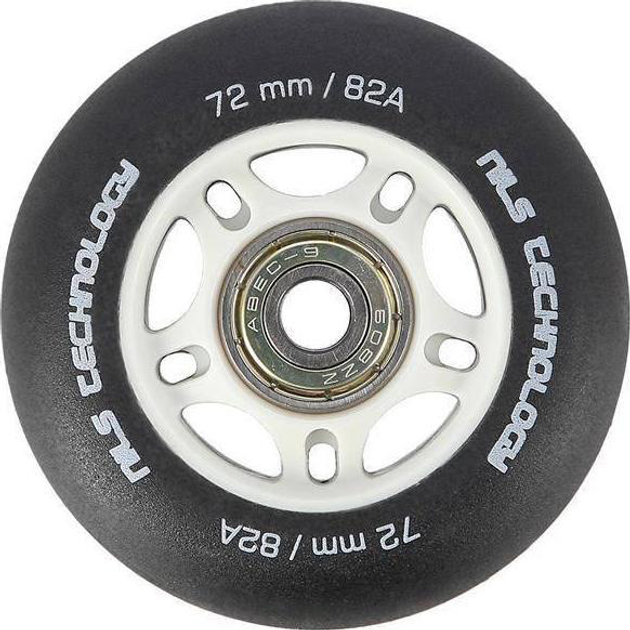Zestaw Nils Extreme Kółka PU 72x24 82A Czarne Matowe 4 szt + Łożyska ABEC-9 8 szt (5907695544428) - obraz 3