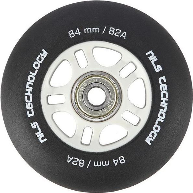 Zestaw Nils Extreme Kółka PU 84x24 82A Czarne Matowe 4 szt + Łożyska ABEC-9 Chrome 8 szt (5907695544367) - obraz 3