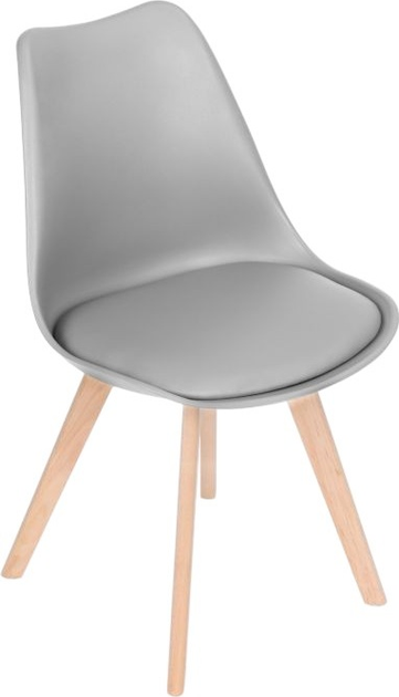 Zestaw krzeseł do kuchni i salonu ModernHome by Multistore 4 szt Szare (5905817006366) - obraz 4