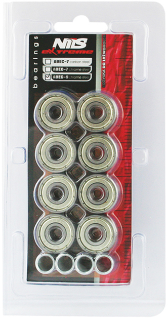 Łożyska Nils Extreme ABEC-9 Carbon 8 szt (5907695512434) - obraz 1