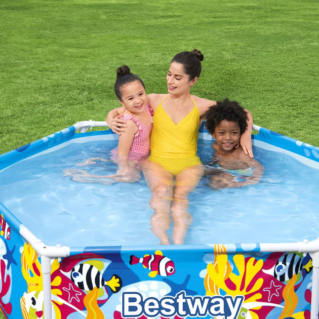 Басейн каркасний для дітей Bestway з дахом Steel Pro UV Careful 183 x 51 см 44687 (6941607309568) - зображення 9