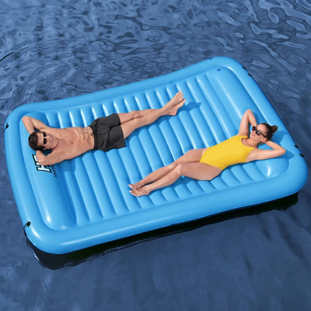 Надувний матрац Bestway з підголівником Sun Soaker 290 x 191 см (6941607309162)   - зображення 2