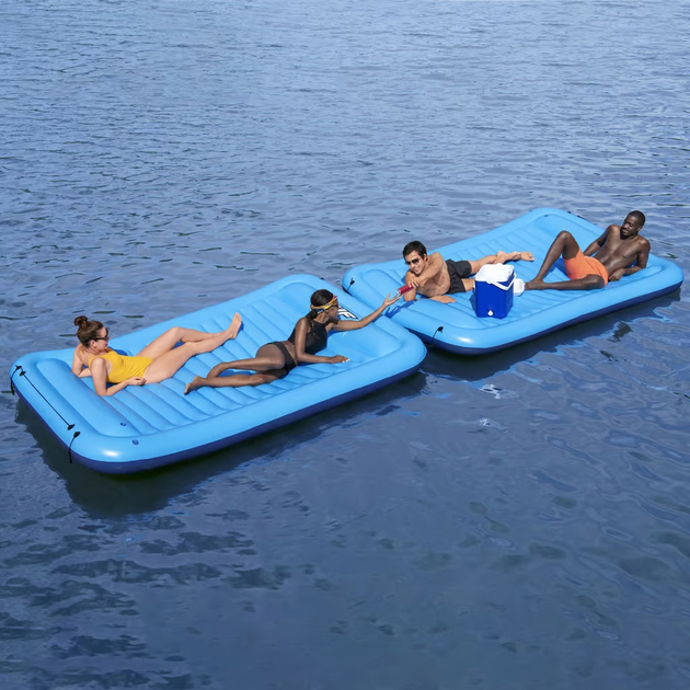 Надувний матрац Bestway з підголівником Sun Soaker 290 x 191 см 44707 (6941607310830)   - зображення 5