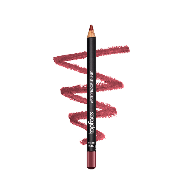 Олівець для губ водостійкий (червоний) Waterproof Lipliner 118 TopFace 1.14 г - зображення 2