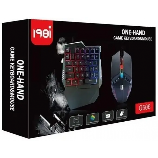 Клавіатура та миша геймерський комплект 2 в 1 USB з RGB-підсвіткою 198I G506 - зображення 10