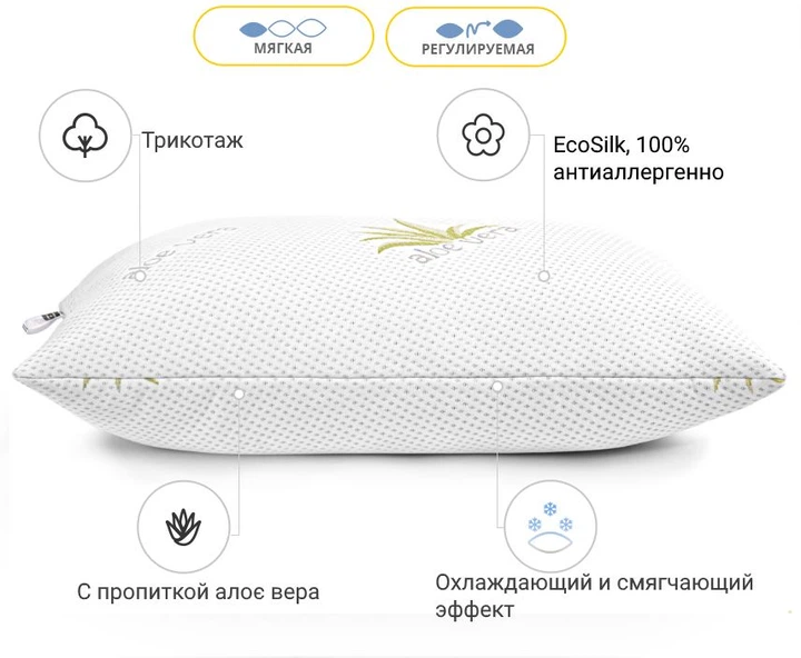 Подушка MirSon №863 Dorotea з Евкаліптом Hand made М'яка 40х60 см (2200003206500) - зображення 6