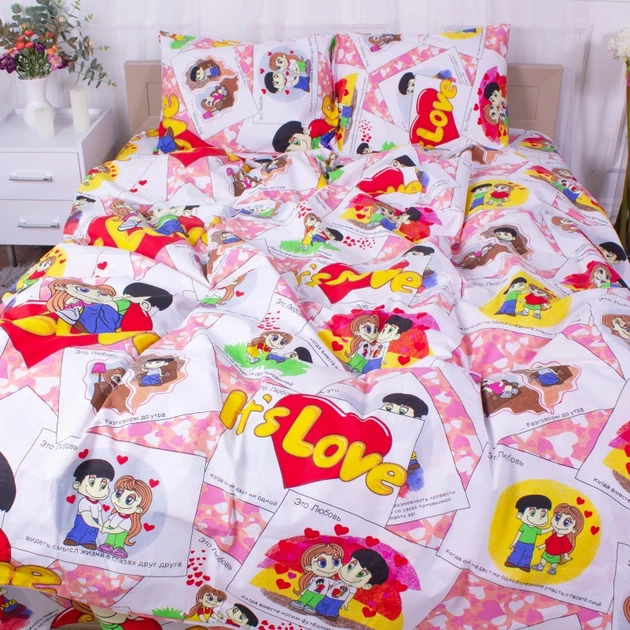 Комплект постільної білизни MirSon Бязь Premium 17-0109 Love 160х220 см (2200001608436) - зображення 4