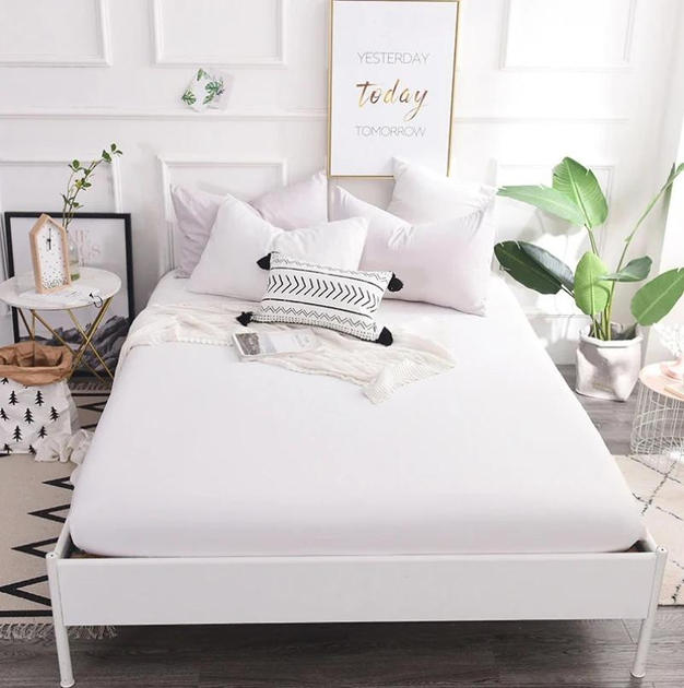 Простирадло на резинці MirSon Бязь Premium 11-2107 White 180х200х25 від Rozetka на платформі USKIDKA Акція на Простирадло на резинці MirSon Бязь Premium 11-2107 White 180х200х25 від Rozetka