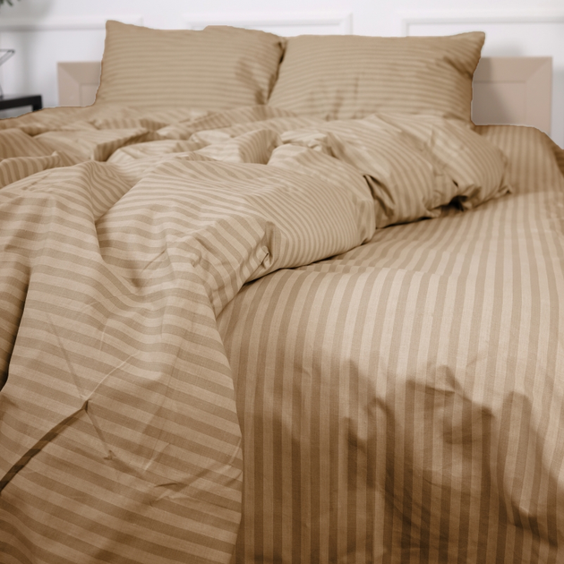 Простирадло на резинці MirSon 200x200 см Бязь 17-0610 Stripe Light Brown від Rozetka на платформі USKIDKA Акція на Простирадло на резинці MirSon 200x200 см Бязь 17-0610 Stripe Light Brown від Rozetka