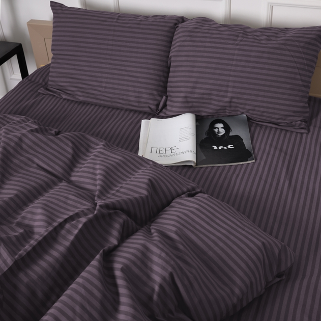 Простирадло на резинці MirSon двоспальне 180x190+25 см Stripe 17-0603 Violet Бязь від Rozetka на платформі USKIDKA Акція на Простирадло на резинці MirSon двоспальне 180x190+25 см Stripe 17-0603 Violet Бязь від Rozetka