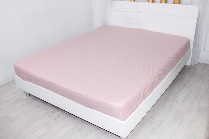 Простирадло MirSon на резинці - висота 25 см Satin Stripe 30-0007 Pink 140х200 см від Rozetka на платформі USKIDKA Акція на Простирадло MirSon на резинці - висота 25 см Satin Stripe 30-0007 Pink 140х200 см від Rozetka