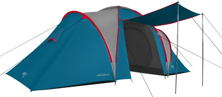 Намет Nils Camp Highland IV кемпінговий NC6431 Blue-Light Grey (5908261680717) - зображення 4