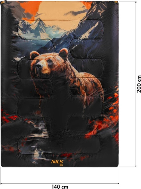 Спальний мішок Nils Camp NC3601 двомісний Bear (5908261681219) - зображення 4