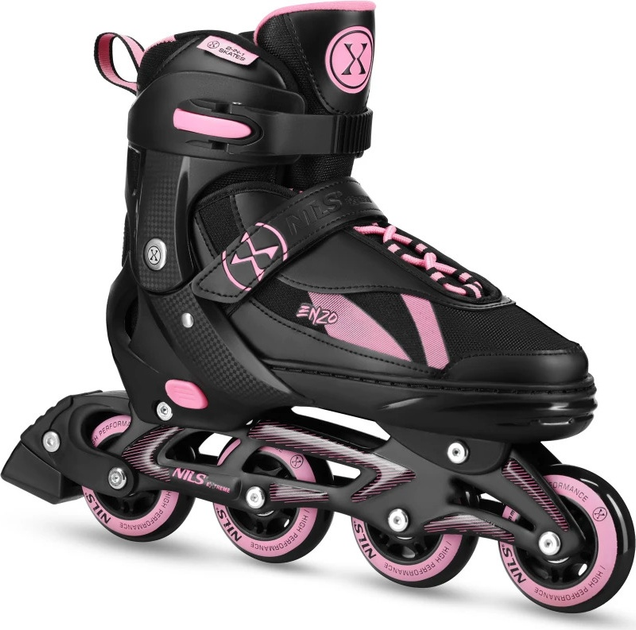 Łyżworolki Nils Extreme 2 w 1 NH382 31-34 S Czarno-Różowe (5907695583267) - obraz 2