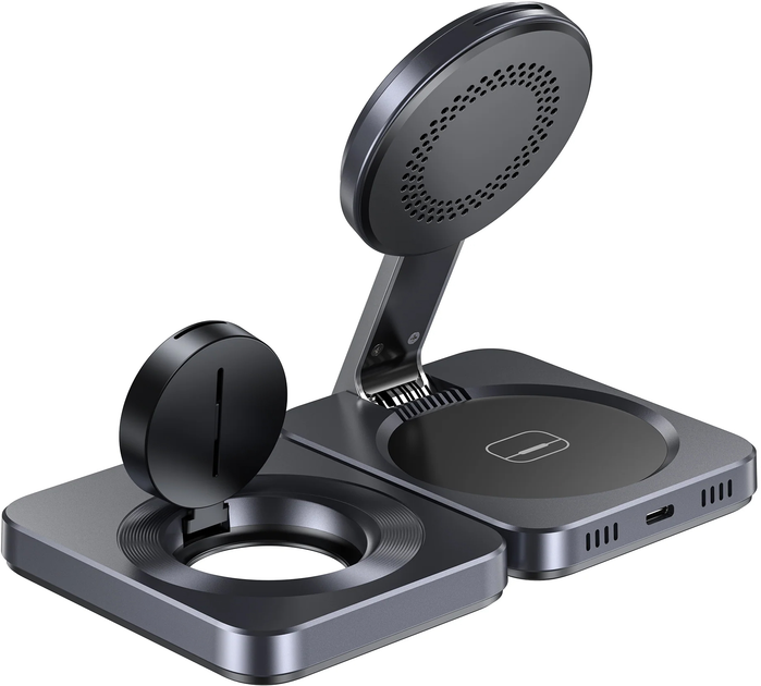 Bezprzewodowa ładowarka Unitek Foldable 3-in-1 Qi2 15 W Grey (P1300AGY01) - obraz 6