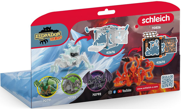 Набір фігурок Schleich Eldrador Creatures Крижаний жук проти Вогняного кракена 70826 (4059433707228) - зображення 6